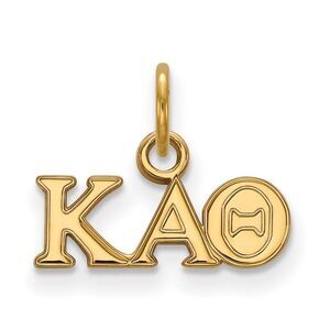 14K Gold Plated Silver Kappa Alpha Theta XS (Tiny) Greek Letters Charm